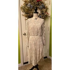 Free People's Ethereal Vintage Midi Dress in Beige , XS